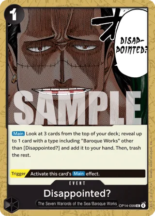 Disappointed? • Event • OP14-099
