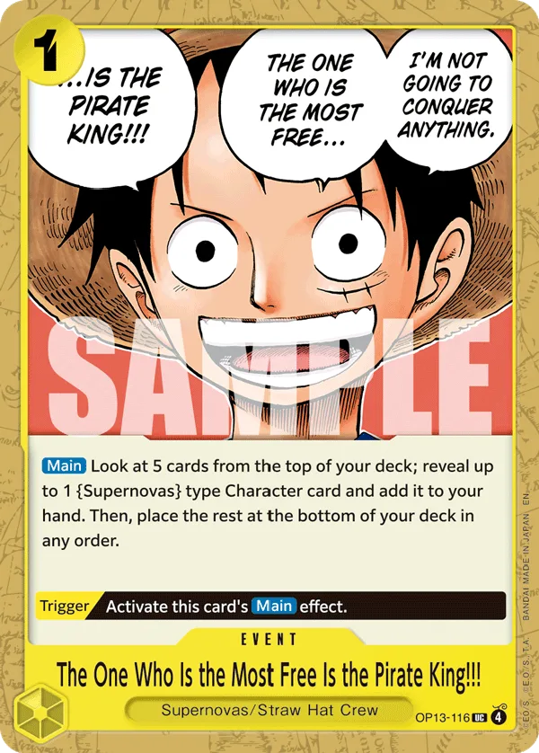 The One Who Is the Most Free Is the Pirate King!!! • Event • OP13-116