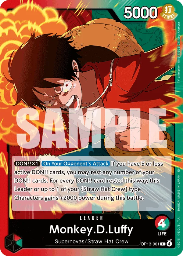 Monkey.D.Luffy (001) • Leader • OP13-001